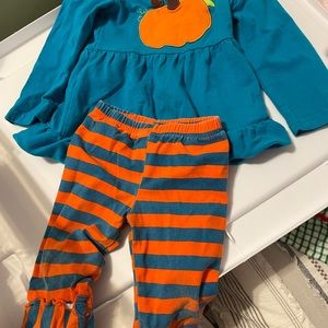 24 month fall pumpkin girl smocked outfits bundle